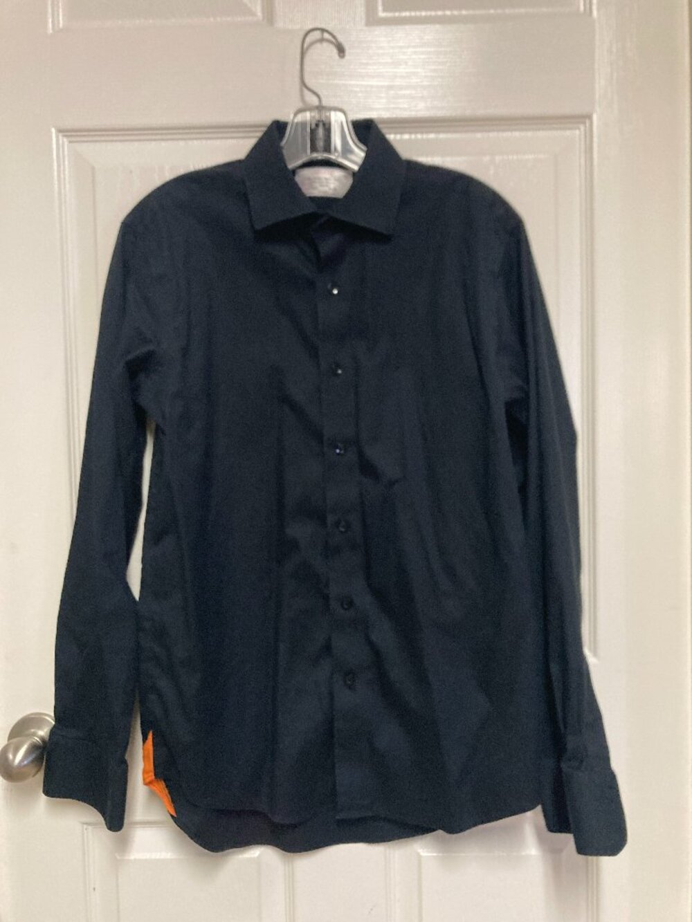 Lorenzo Uomo dress shirt 100%cotton black size 15 1/2 34/35